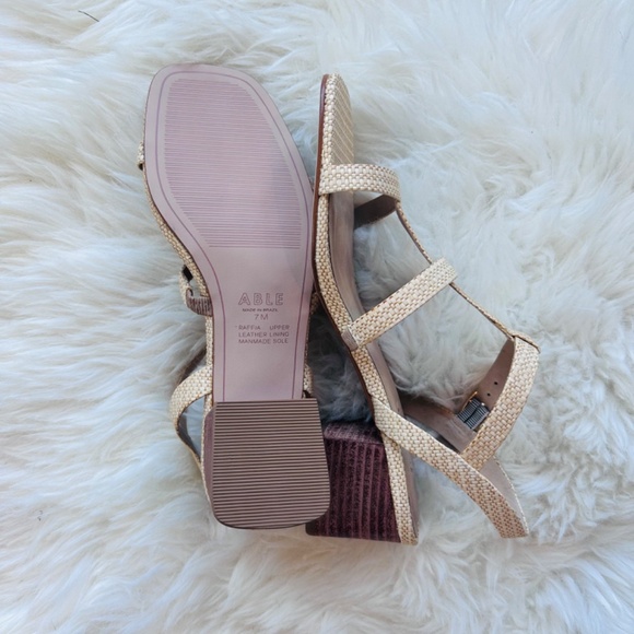 Able Raffia Jayce Heeled Sandals - Picture 6 of 7